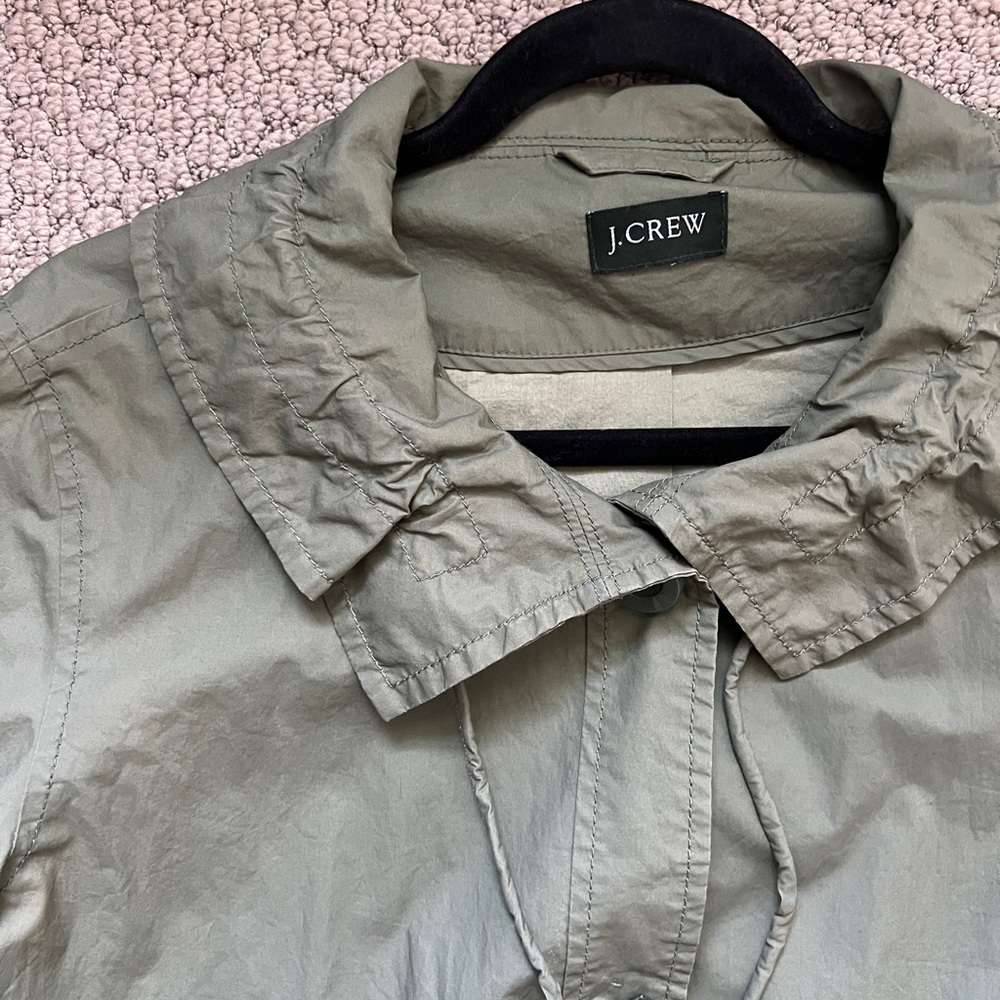 J. Crew Sage Green Button-Up Jacket - Picture 2 of 6